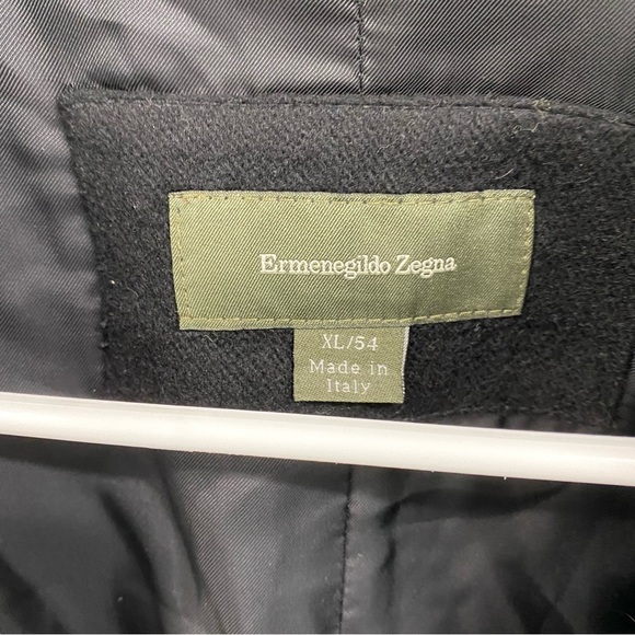 Ermenegildo Zegna Black Cashmere Coat XL 54 - Picture 4 of 10